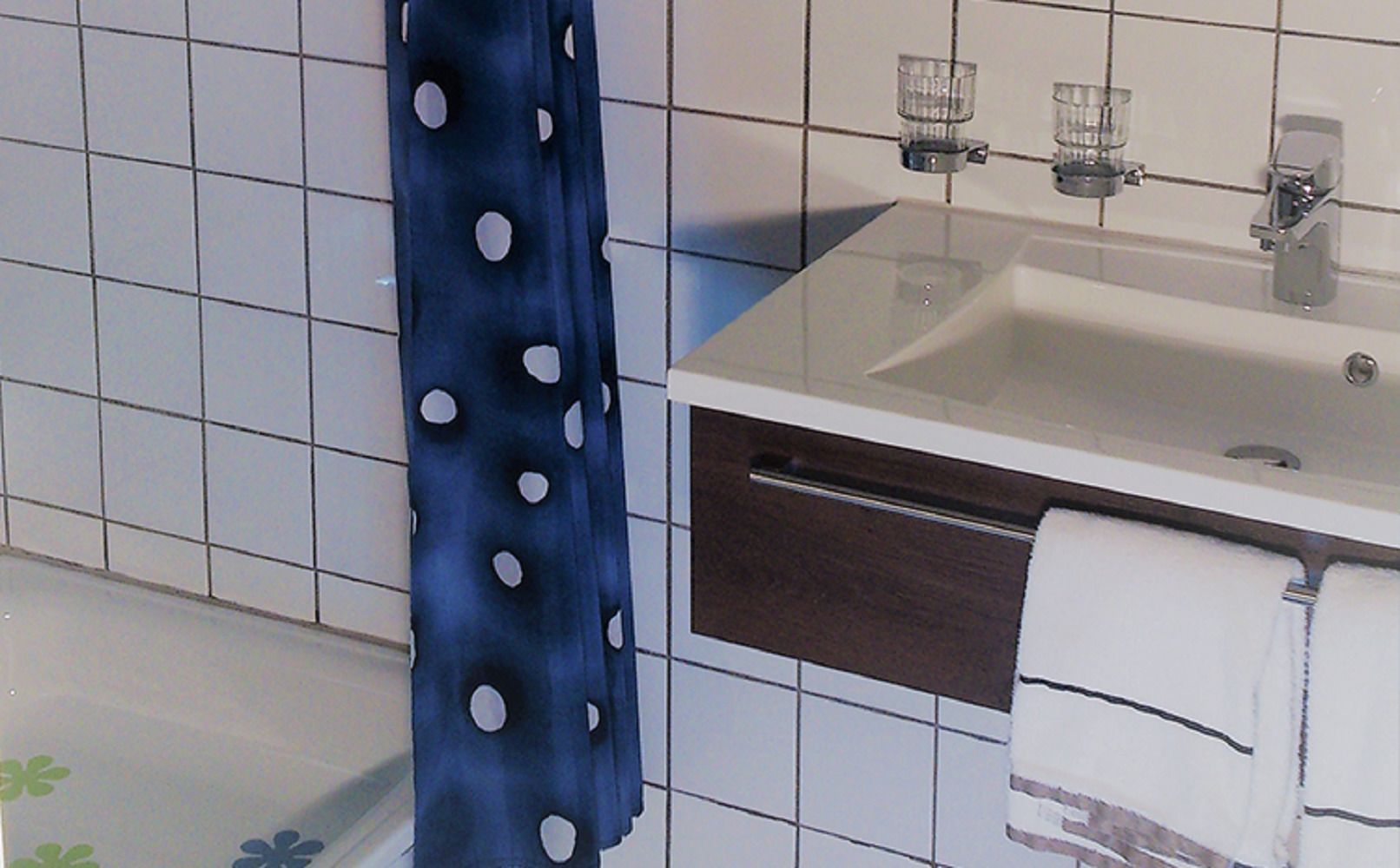 shower, hair dryer, bathrobes, towels