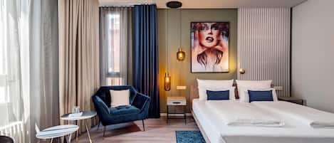 Hypo-allergenic bedding, pillowtop beds, in-room safe