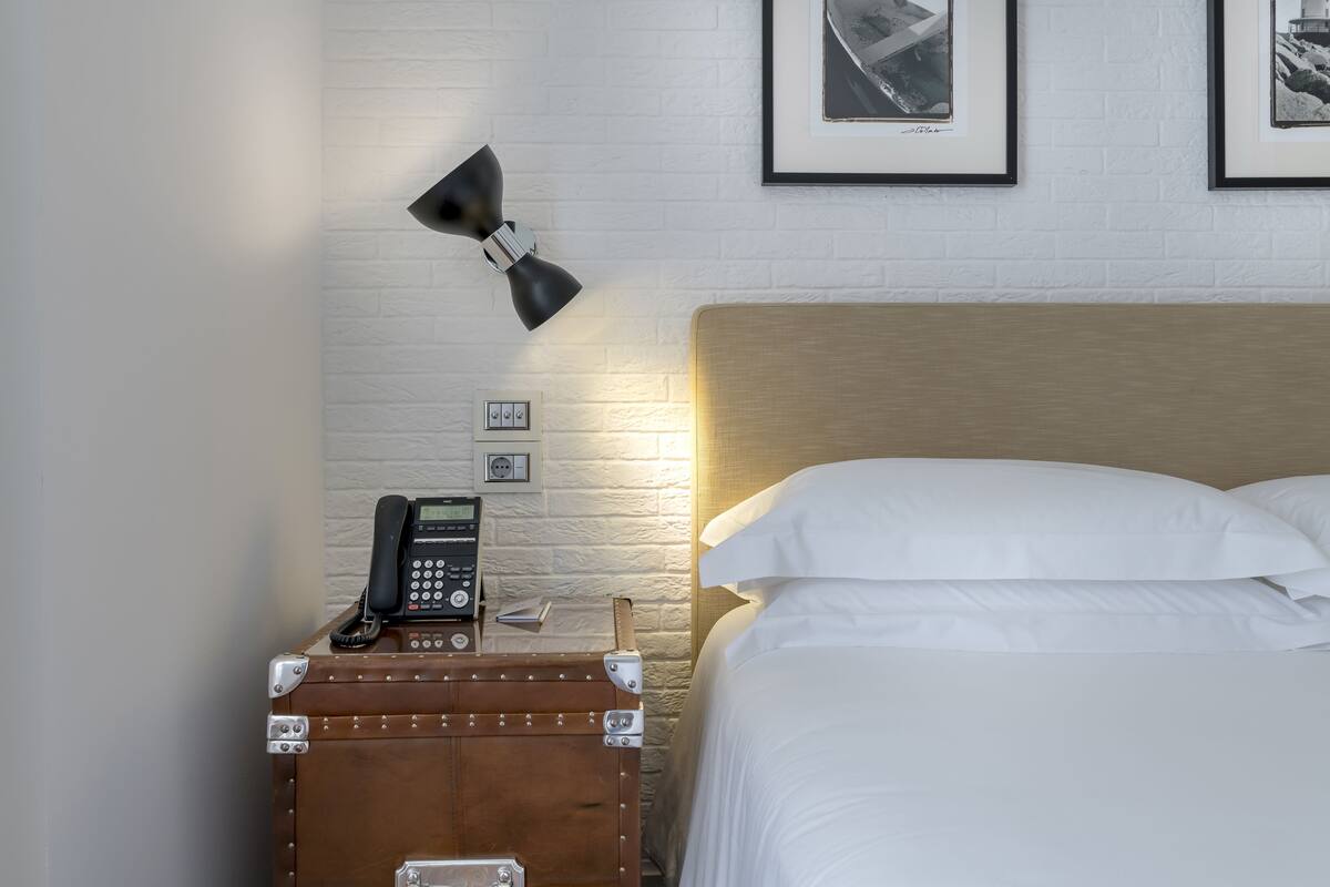 Premium bedding, down duvets, Select Comfort beds, minibar