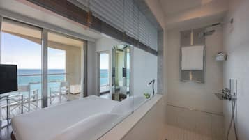 Premium bedding, down duvets, Select Comfort beds, minibar