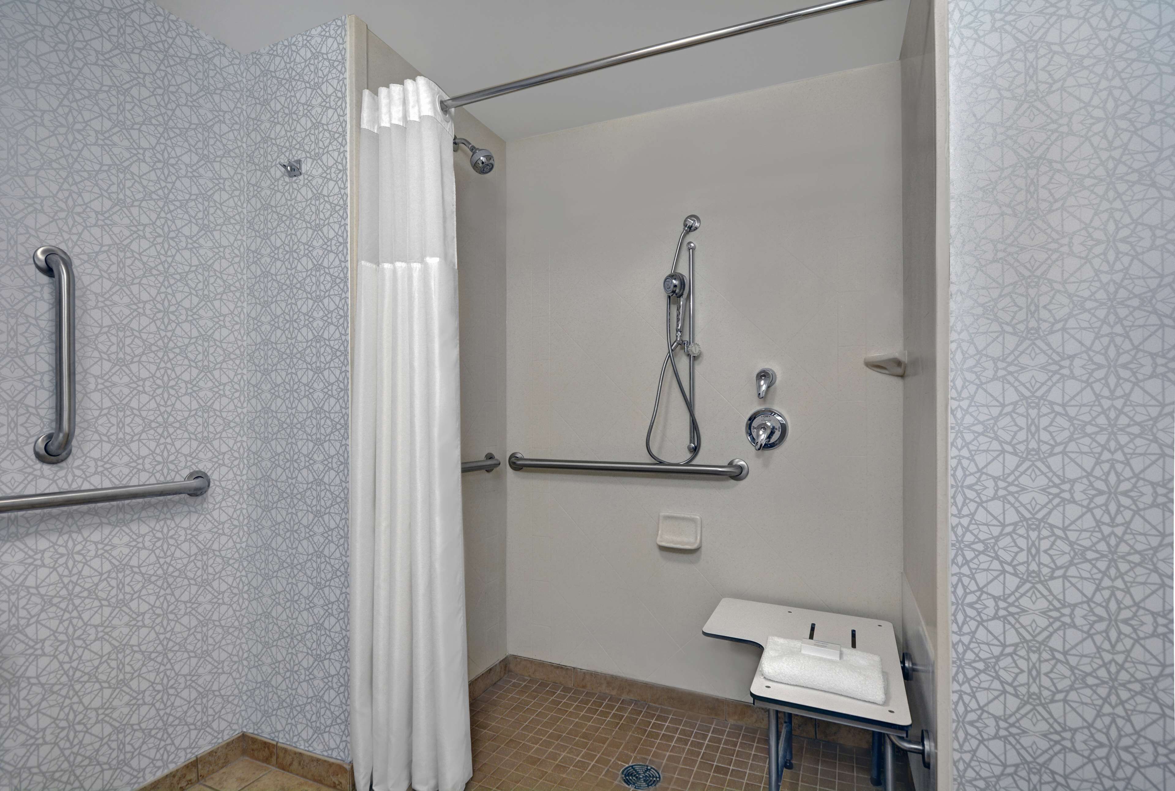 room, 2 queen beds, accessible, non smoking | bathroom shower