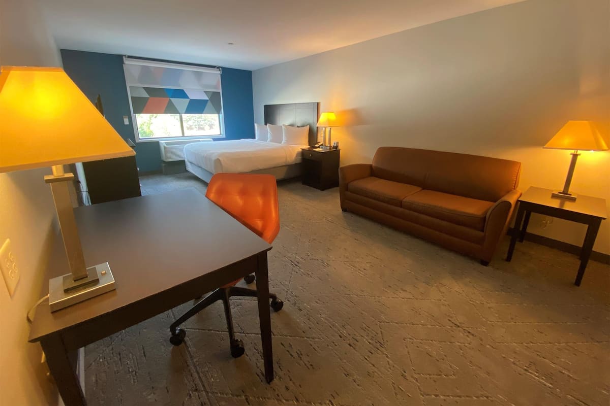 Room, 1 King Bed, Accessible, Non Smoking (Mobility) | 1 bedroom, down duvets, pillow-top beds, in-room safe