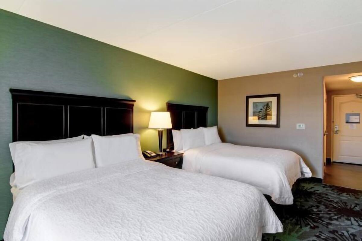 Hypo-allergenic bedding, pillow-top beds, in-room safe, desk