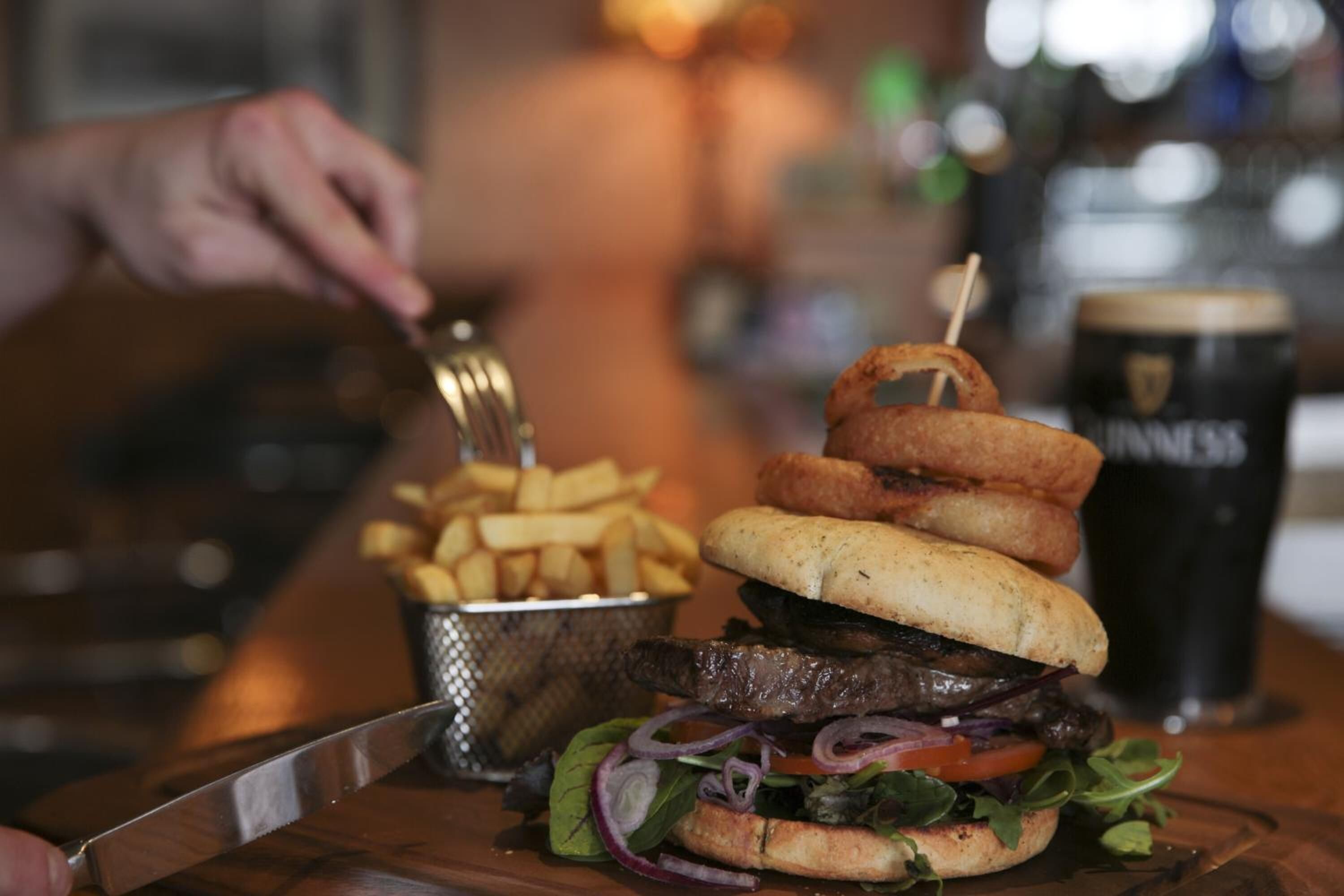 breakfast, lunch and dinner served