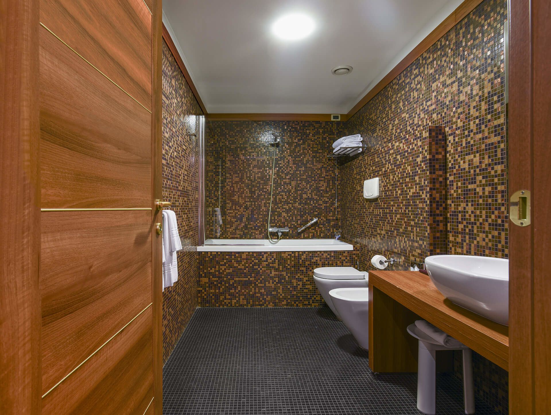 free toiletries, hair dryer, bathrobes, slippers