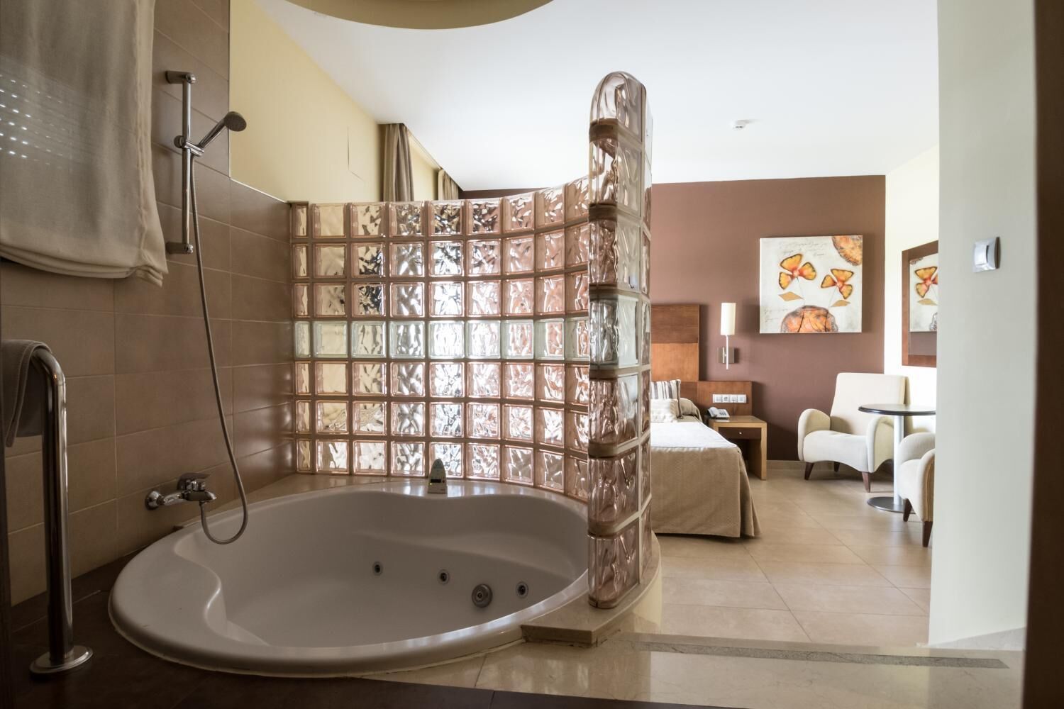 free toiletries, hair dryer, bidet, towels