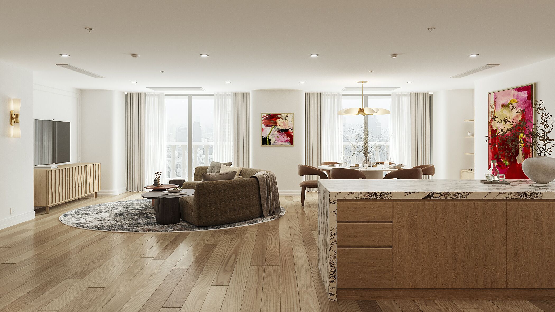 Tower Club Signature Collection 3-Bedroom Suite | Sengetøy av topp kvalitet, minibarvarer (inkludert) og safe på rommet