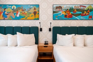 Superior Room, 2 Queen Beds | Hypo-allergenic bedding, in-room safe, blackout drapes, free WiFi - The Dorothy Motel (Banff)