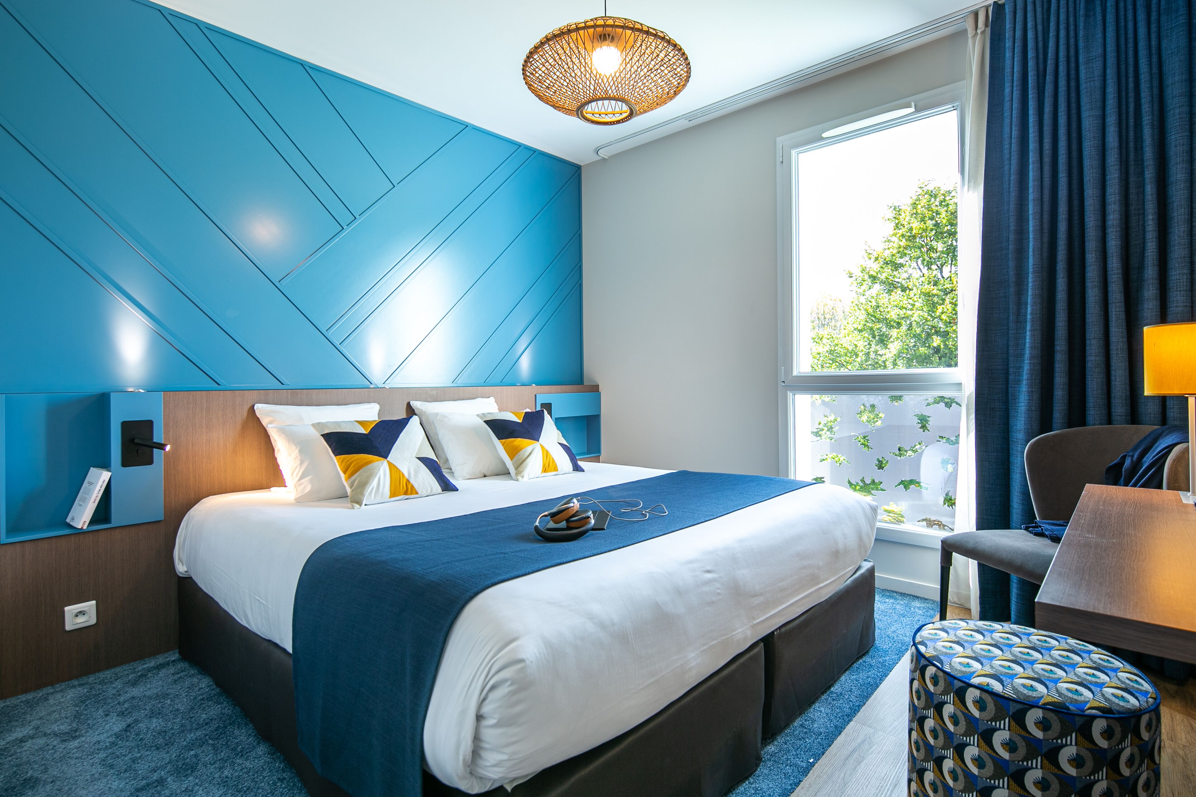 comfort double room | premium bedding, blackout curtains, soundproofing, iron/ironing board