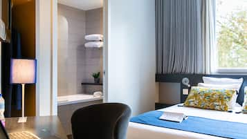Superior Family Room | Premium bedding, blackout drapes, soundproofing, iron/ironing board
