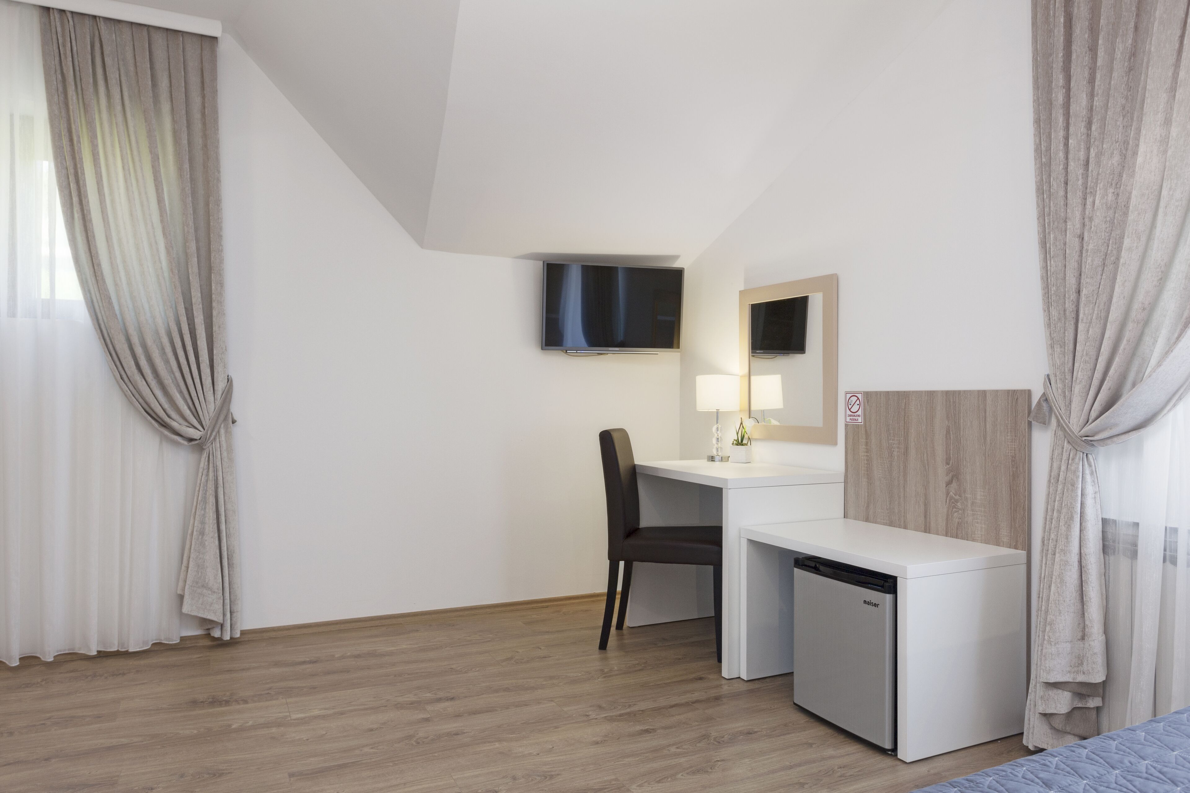 standard double room (restoran marko) | pillow-top beds, desk, laptop workspace, blackout curtains