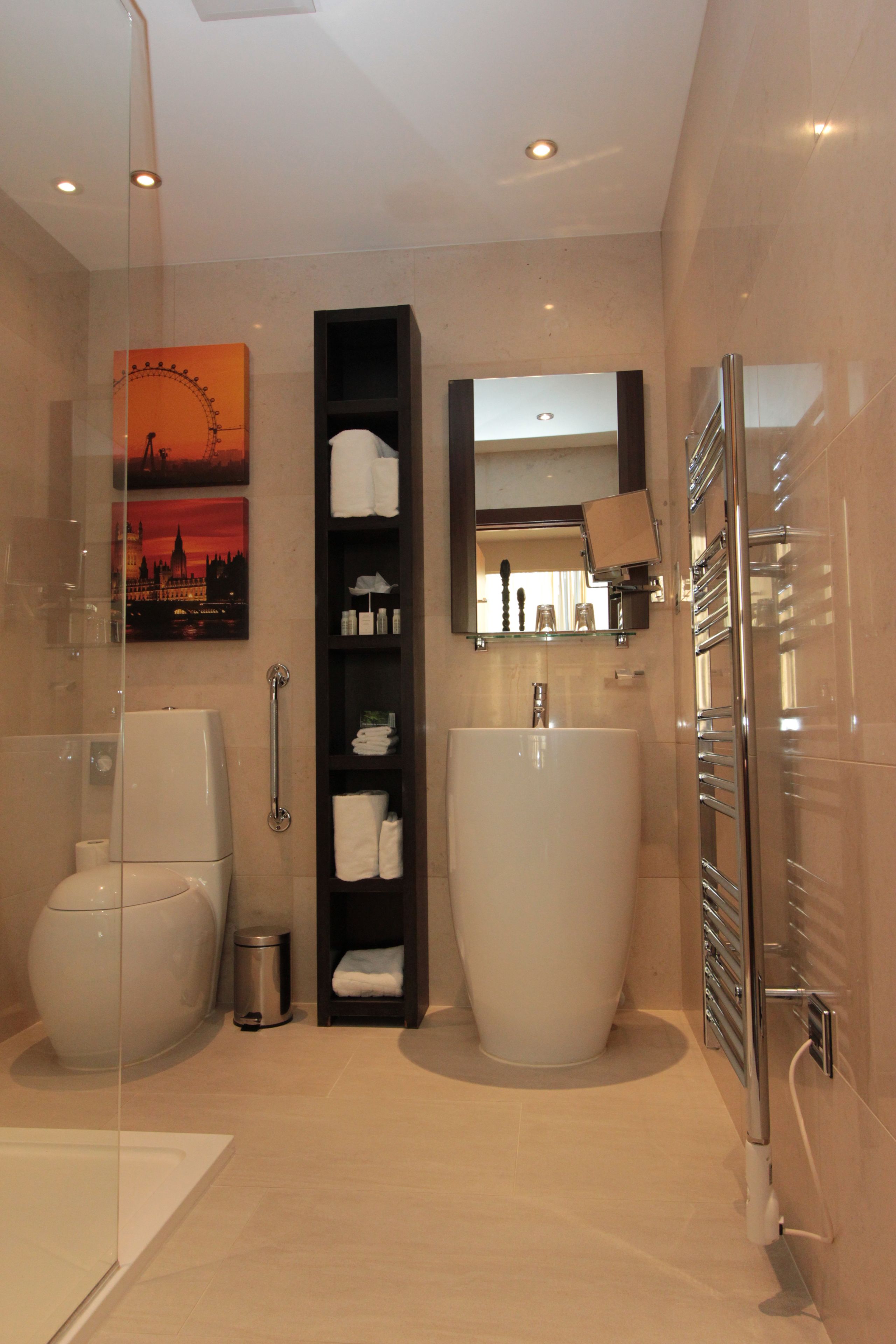 shower, hair dryer, bathrobes, slippers