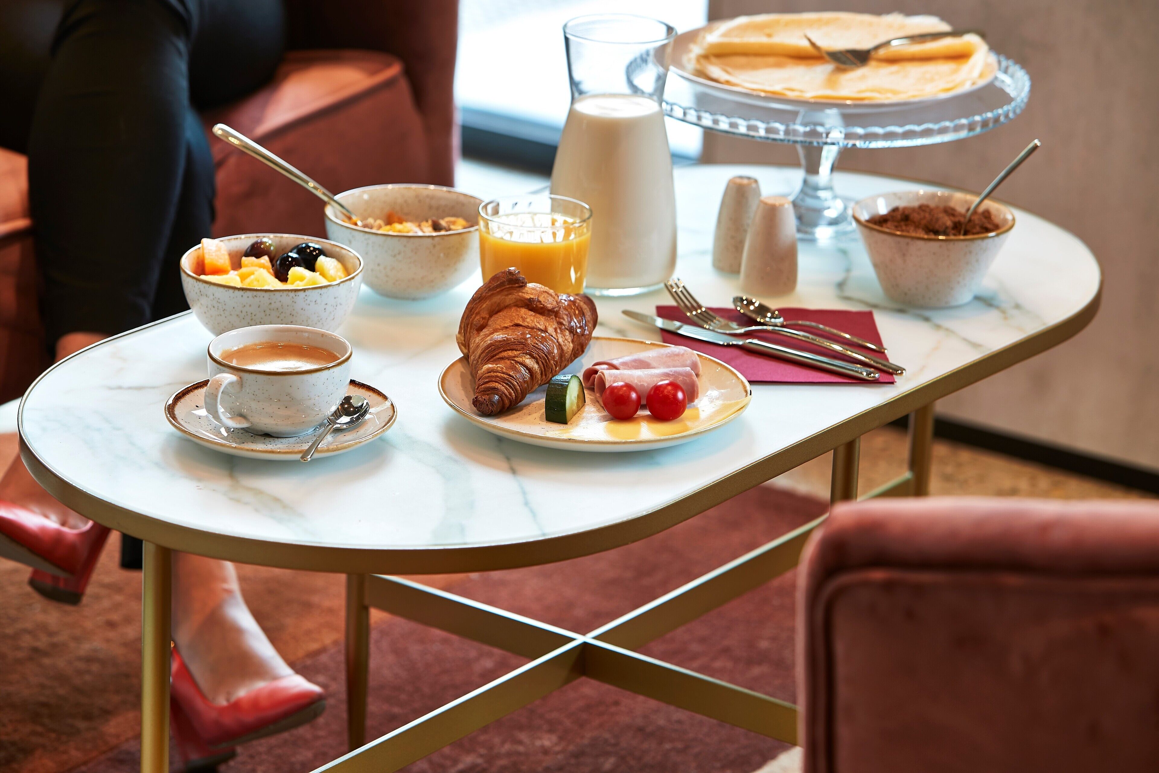 daily buffet breakfast (eur 18 per person)