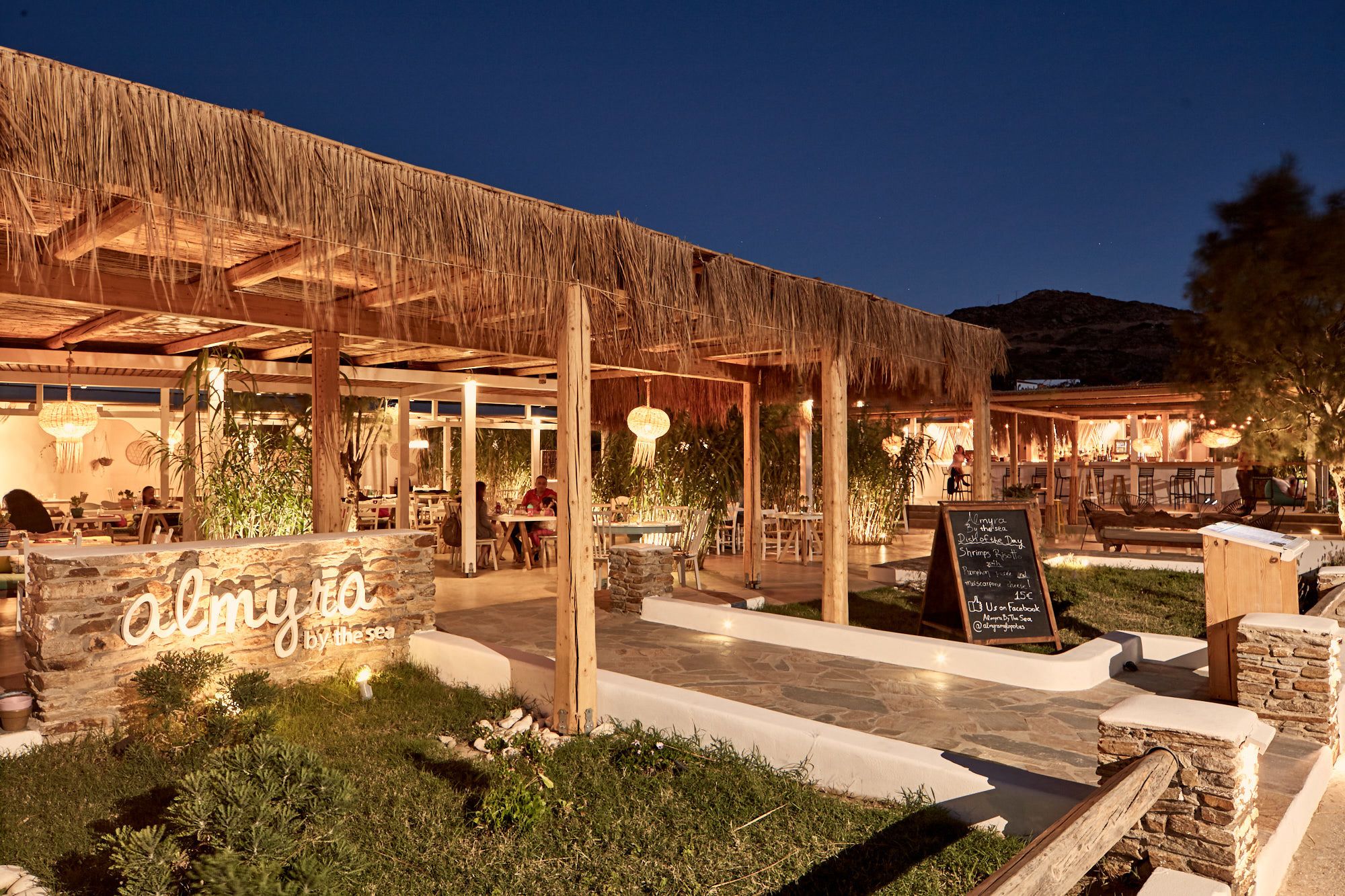 breakfast, lunch, dinner served; mediterranean cuisine, beach views