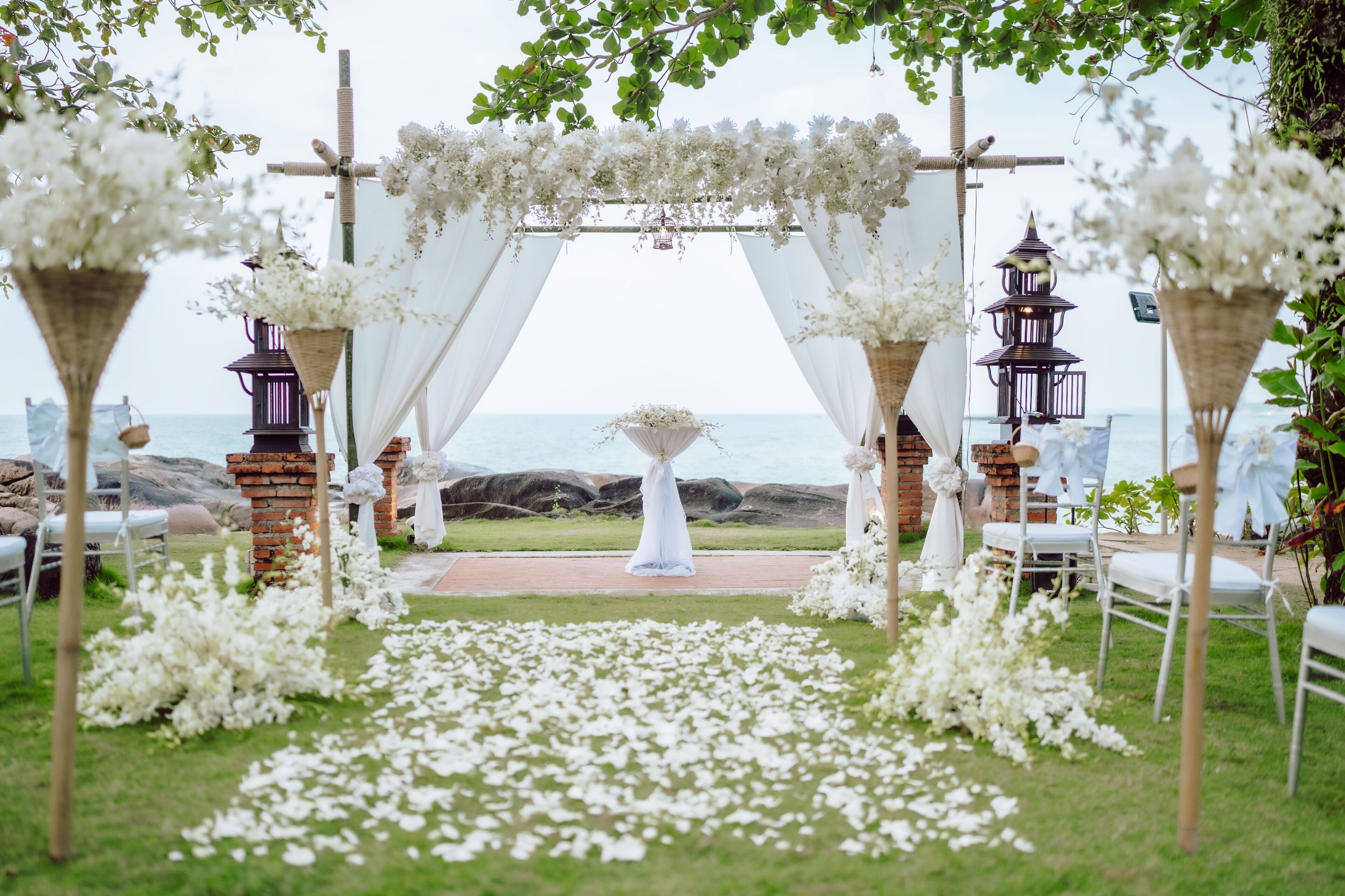 outdoor wedding area