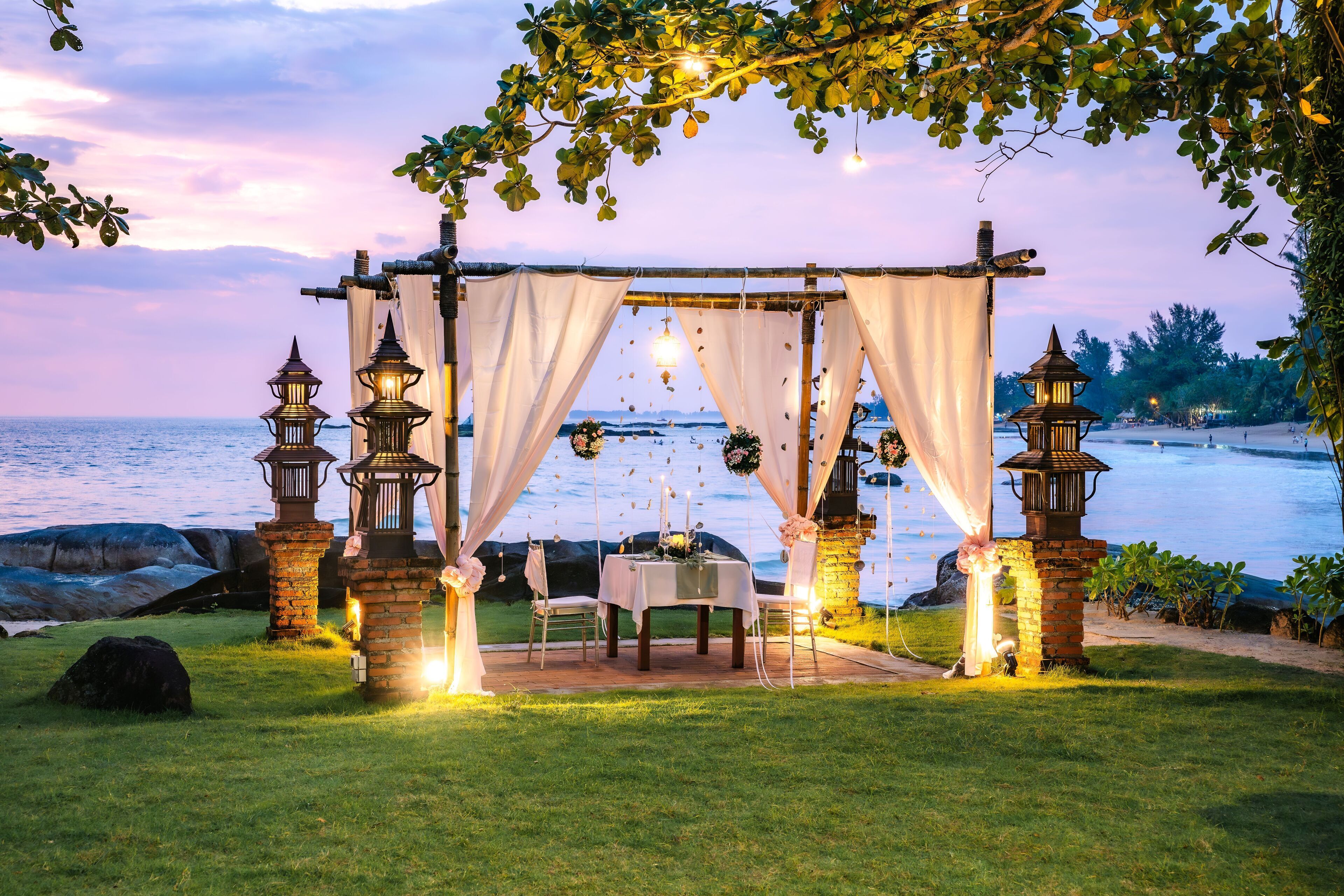 outdoor wedding area