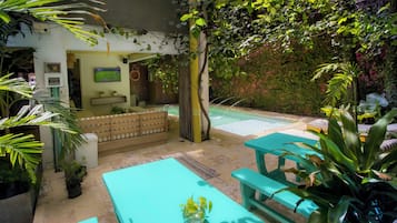 Indoor pool, outdoor pool, open 9:30 AM to 8:30 PM, sun loungers