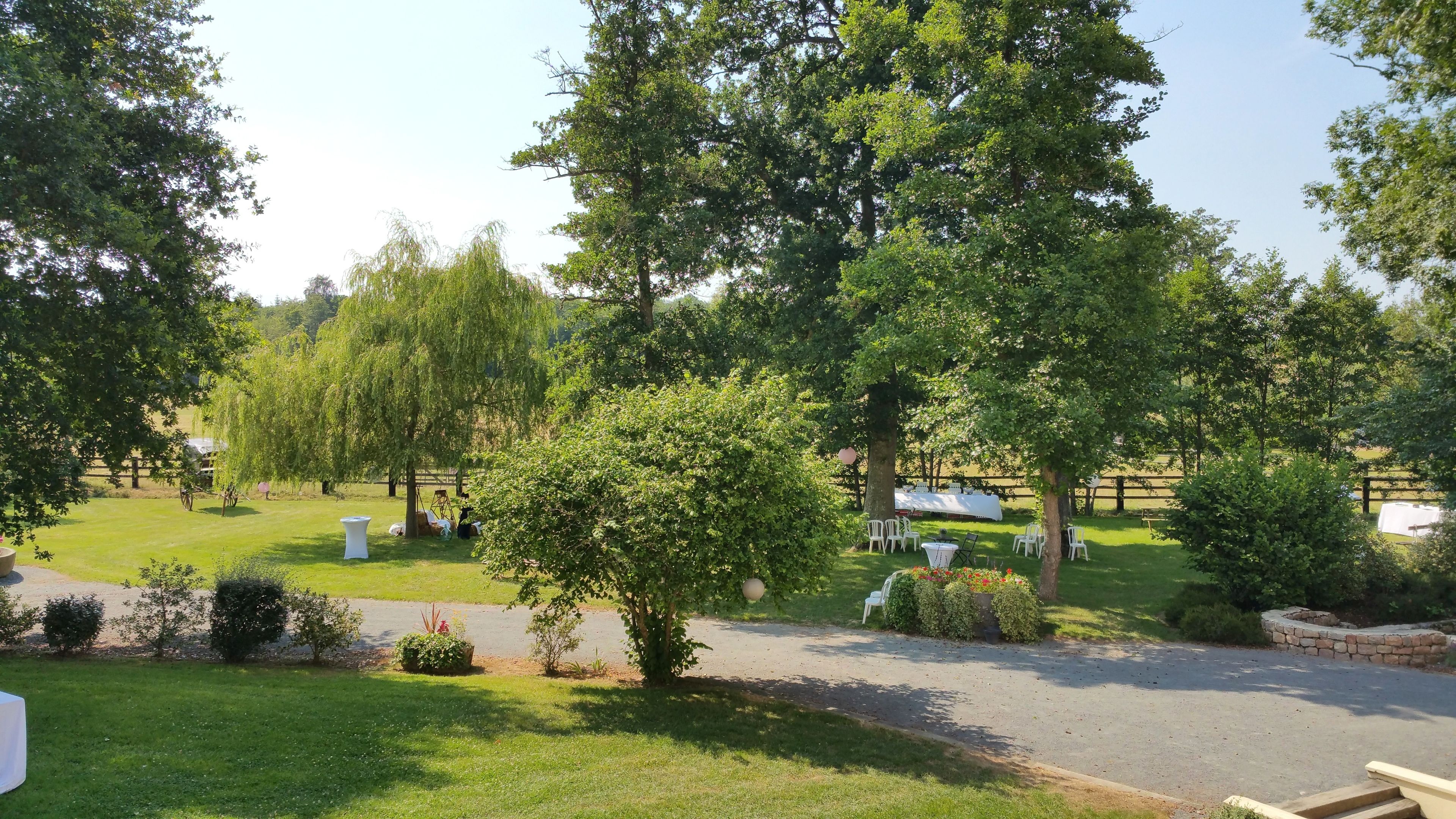 Outdoor wedding area