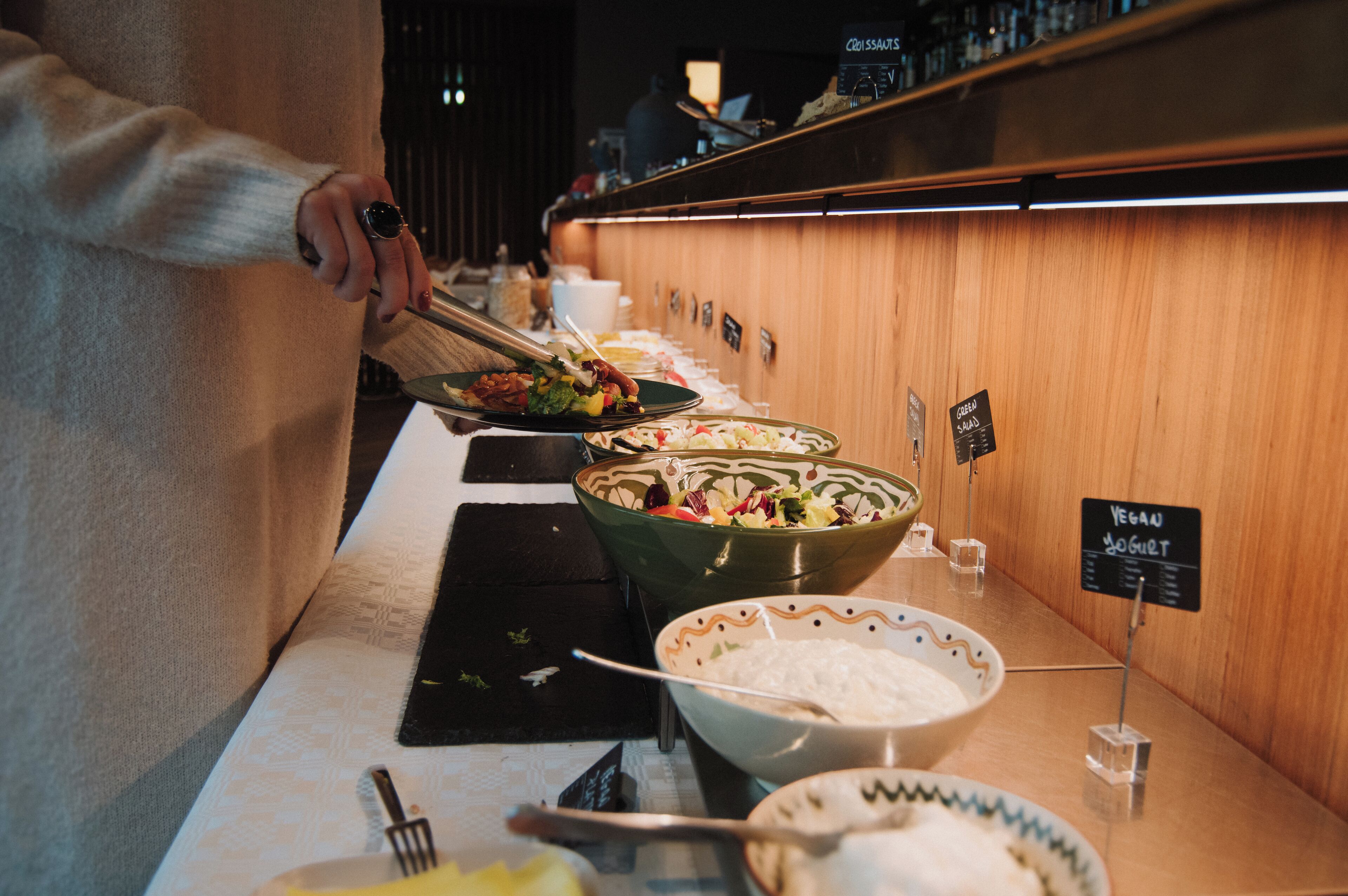 Free daily buffet breakfast