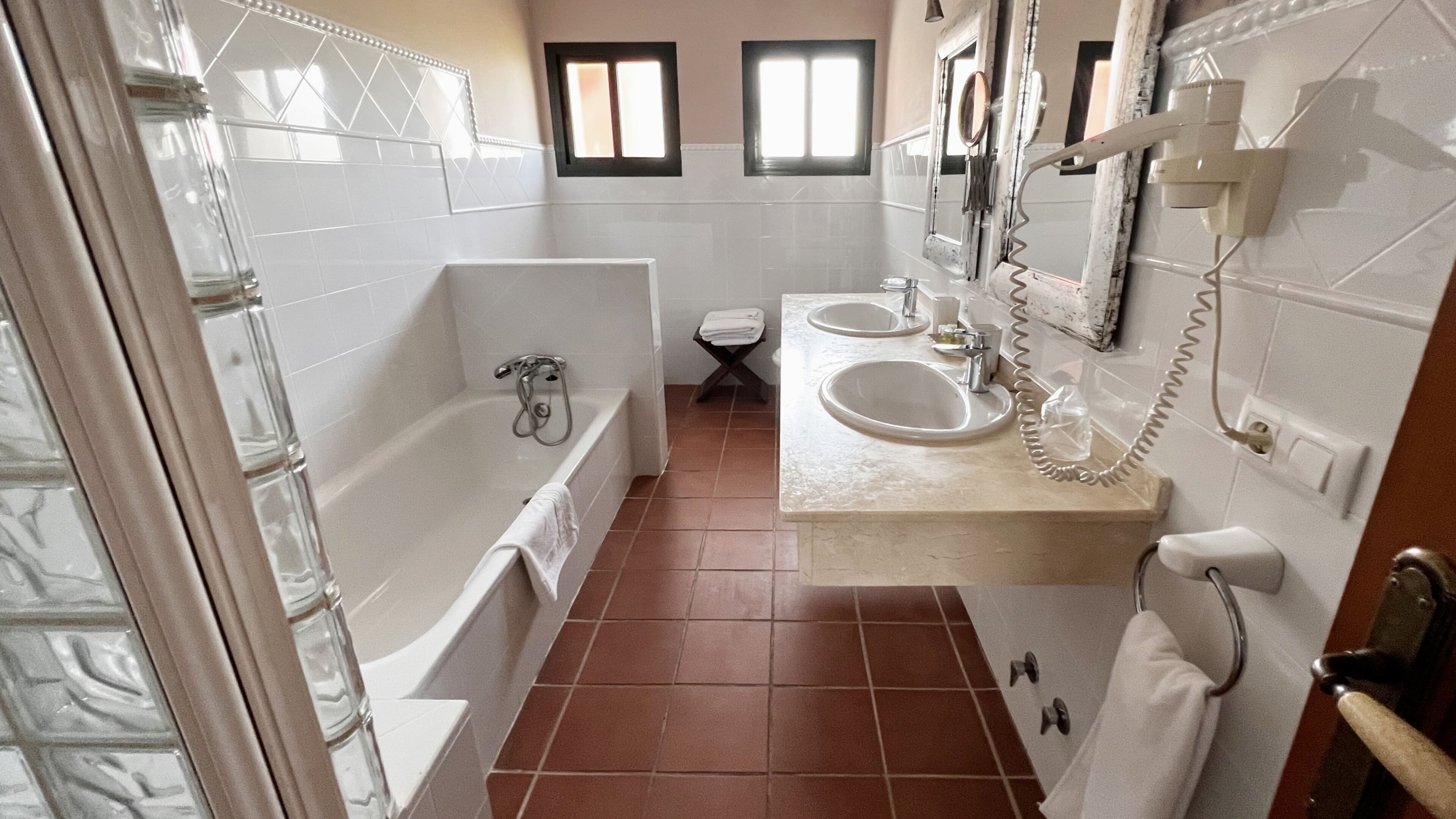 family studio suite | bathroom | free toiletries, hair dryer, towels