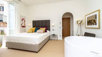 Doppia Superior, idromassaggio, vista oceano | Biancheria da letto di alta qualità, minibar, una cassaforte in camera