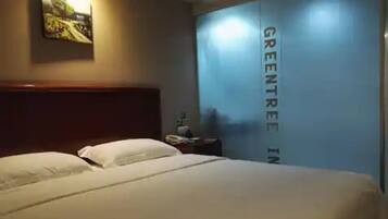 Desk, blackout curtains, iron/ironing board, free WiFi