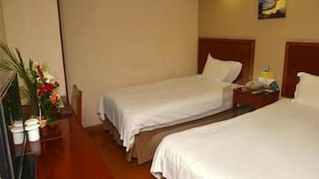 Desk, blackout curtains, iron/ironing board, free WiFi