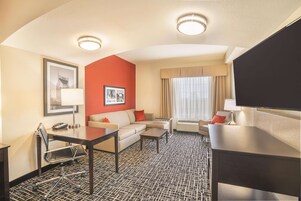 Premium bedding, pillowtop beds, desk, blackout drapes