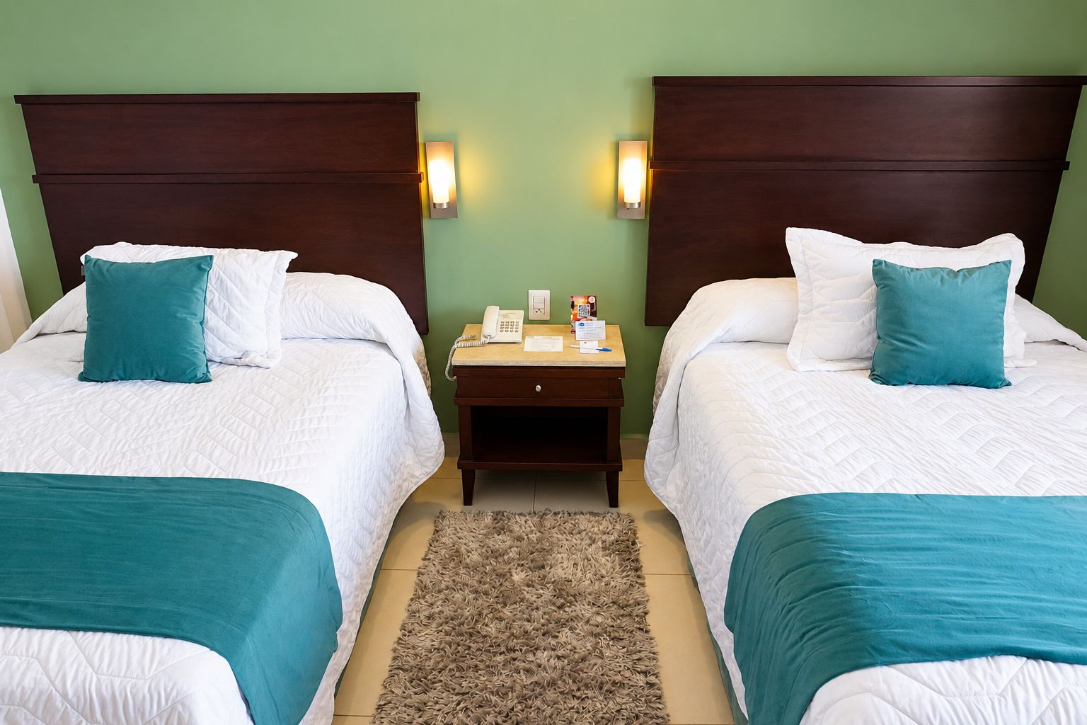 Standard Double Room, 2 Double Beds | Premium bedding, in-room safe, desk, iron/ironing board