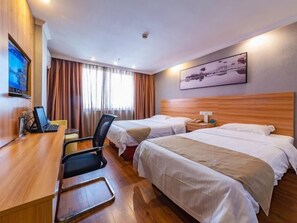 Desk, blackout drapes, iron/ironing board, free wired internet - Greentree Inn Yancheng Dafeng Hotel (Yancheng)