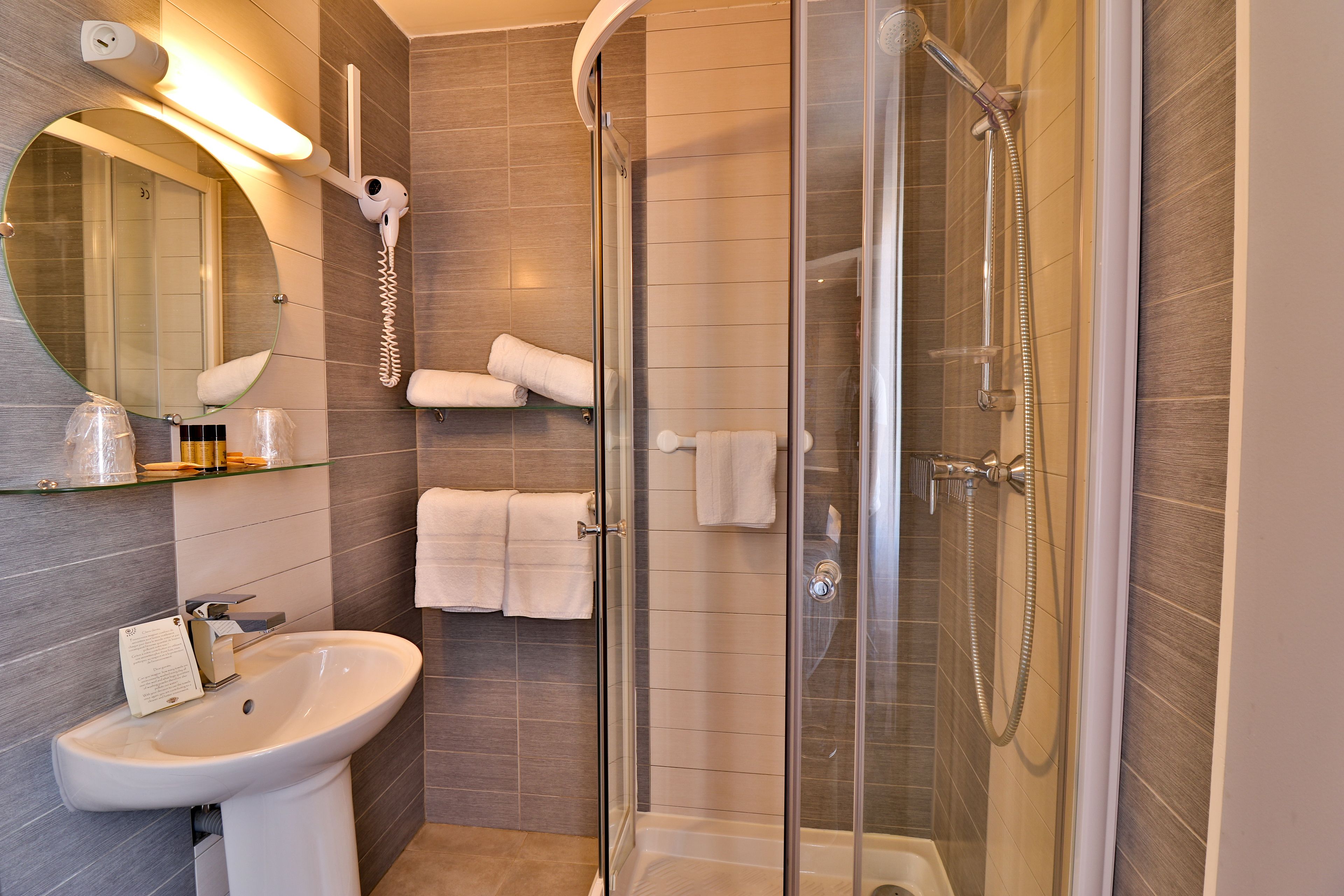 superior room (family) | bathroom | free toiletries, hair dryer, towels