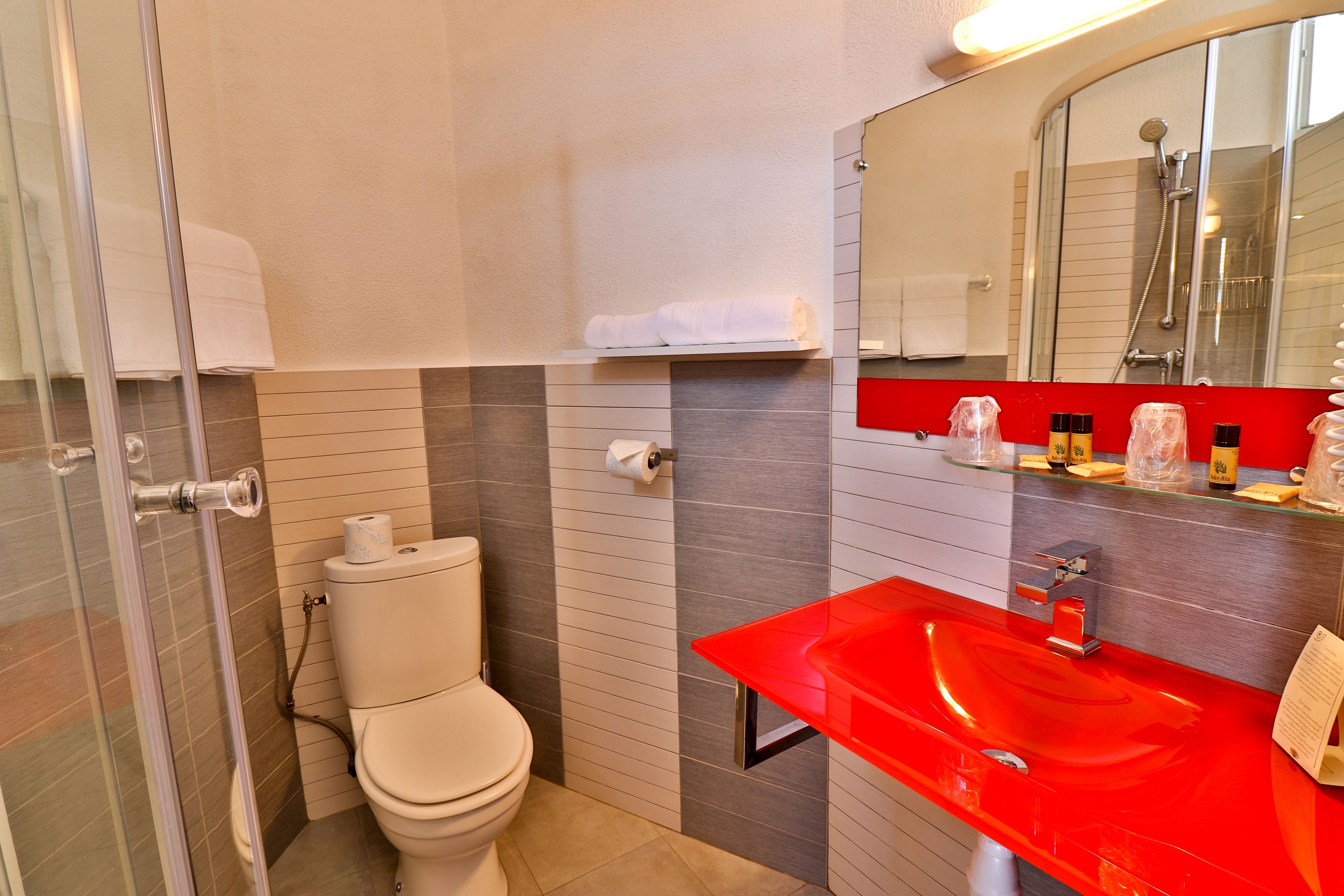 eco triple room without balcony | bathroom | free toiletries, hair dryer, towels