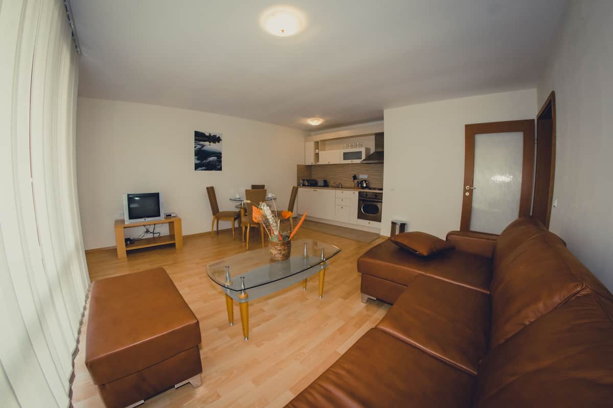 Apartment, 2 Bedrooms (Free WiFi & Parking) | Living area | 20-inch TV with digital channels