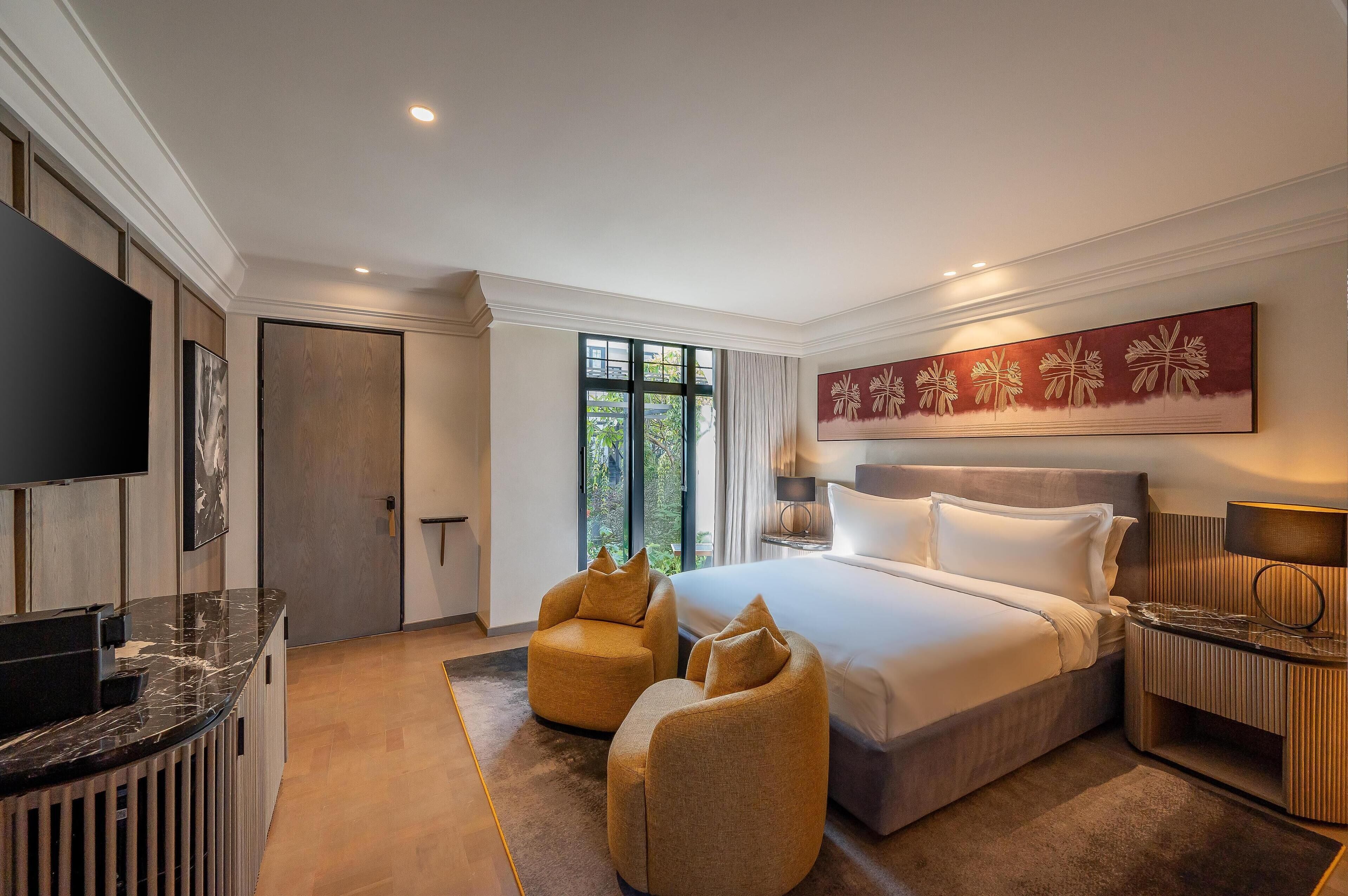 1 bedroom, egyptian cotton sheets, premium bedding, down duvets