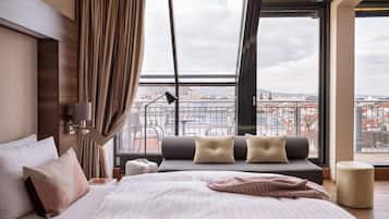 Literie hypoallergénique, minibar, coffres-forts dans les chambres