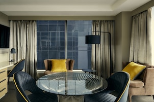 In-room safe, desk, laptop workspace, blackout drapes