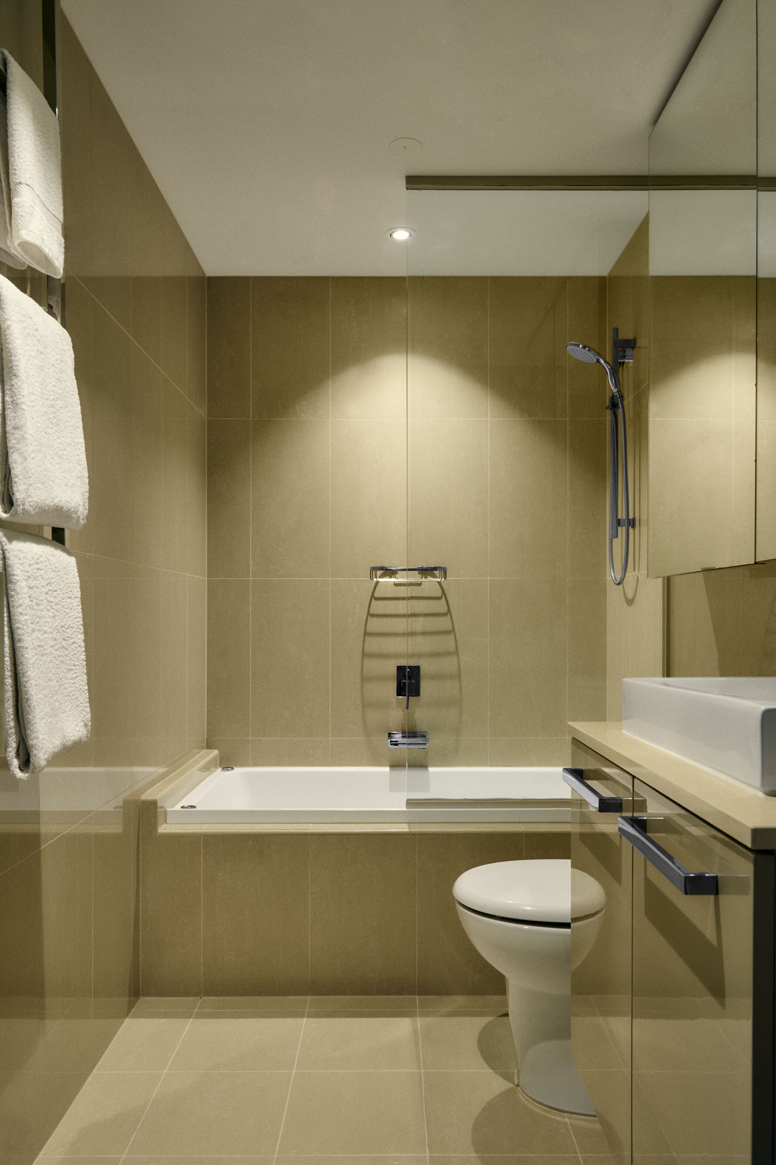 family balcony | bathroom | shower, free toiletries, hair dryer, towels