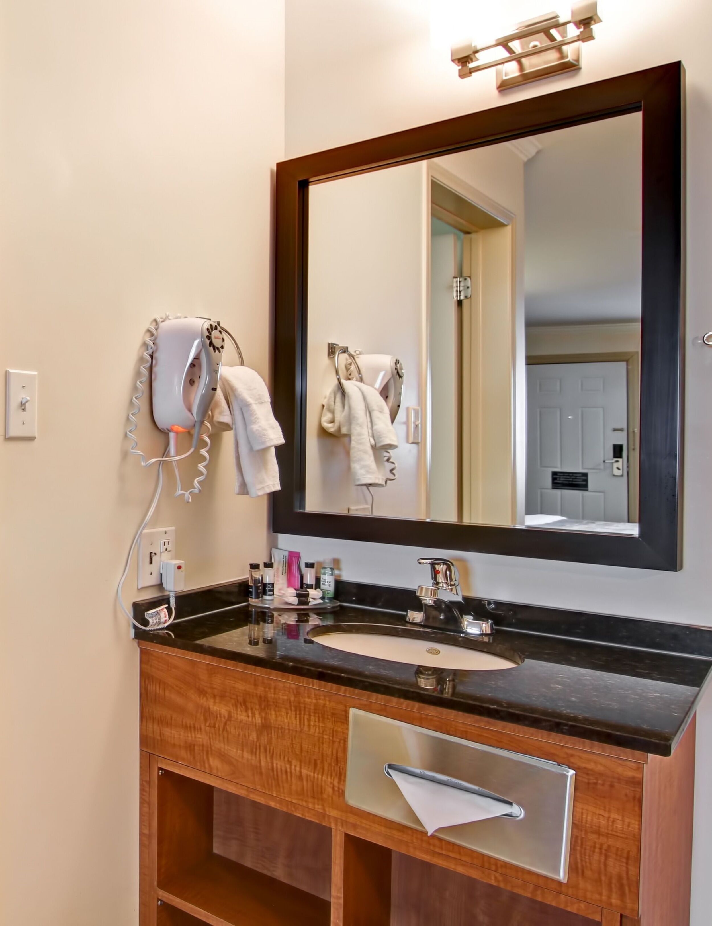 standard room, 2 queen beds | bathroom | combined shower/bathtub, hair dryer, towels