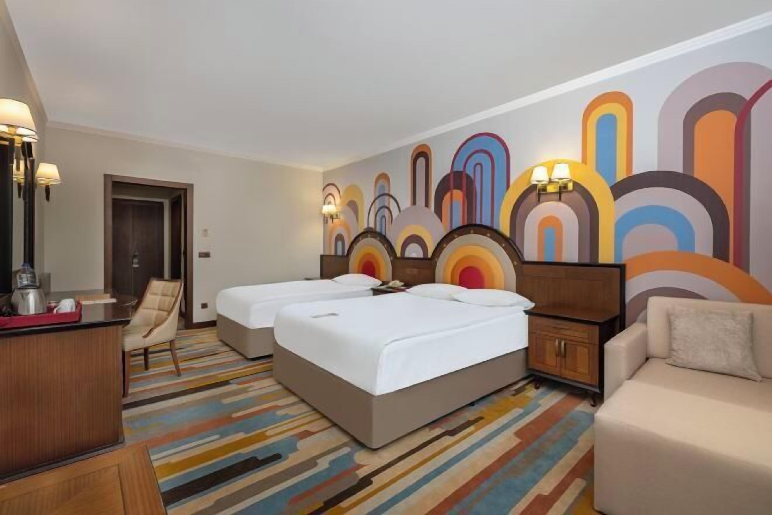 Premium bedding, free minibar, in-room safe, desk