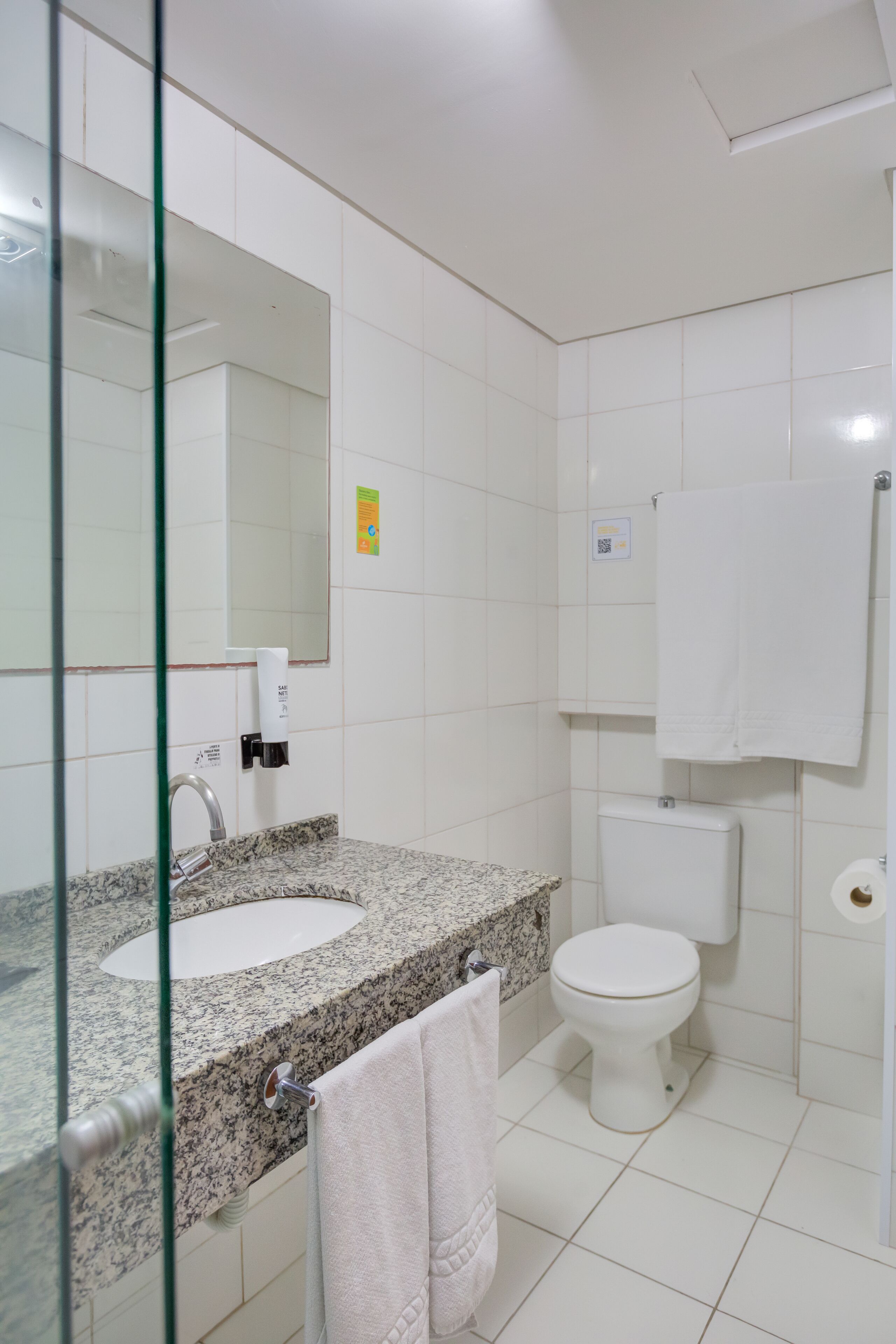 shower, free toiletries, towels