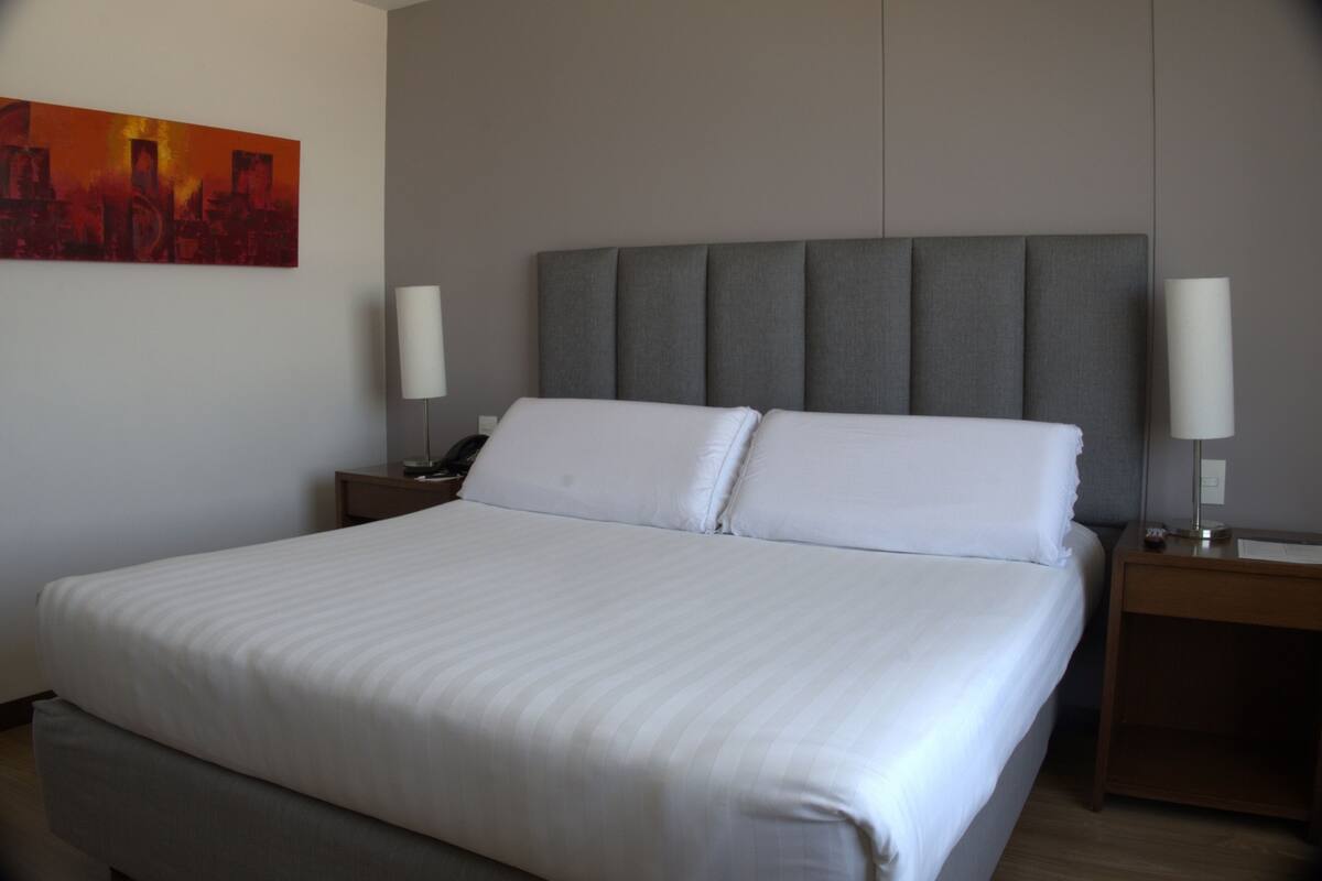 Habitación estándar, 1 cama Queen size (Standard Queen Room) | Caja de seguridad en la habitación, escritorio y insonorización 