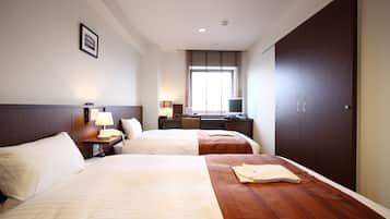 Desk, free WiFi, bed sheets