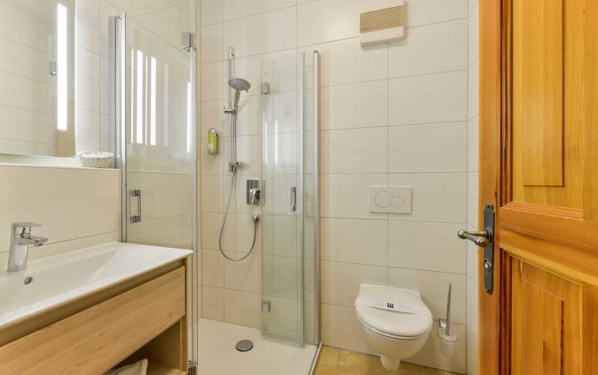 single room | bathroom | shower, towels