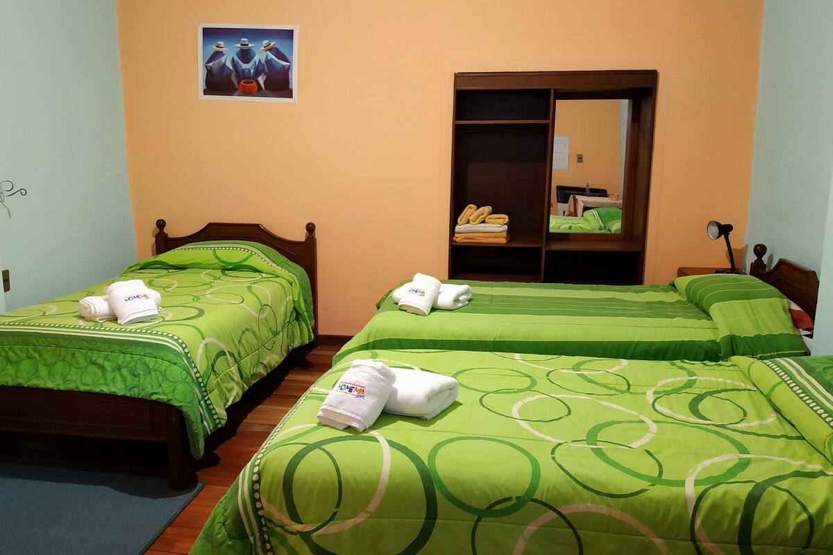 Triple Room, Shared Bathroom | In-room safe, individually furnished, desk, laptop workspace