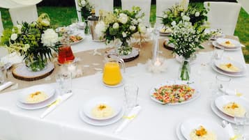 Outdoor wedding area