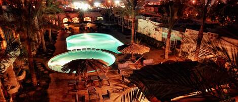 2 outdoor pools, pool umbrellas, sun loungers