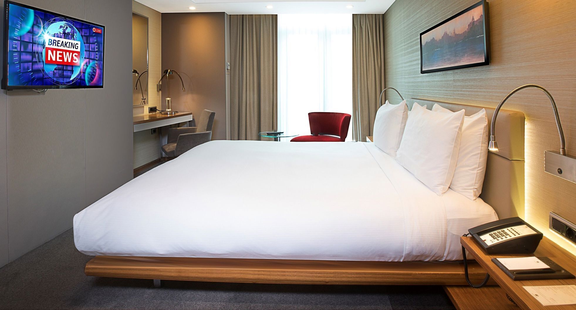 Premium bedding, minibar, in-room safe, desk
