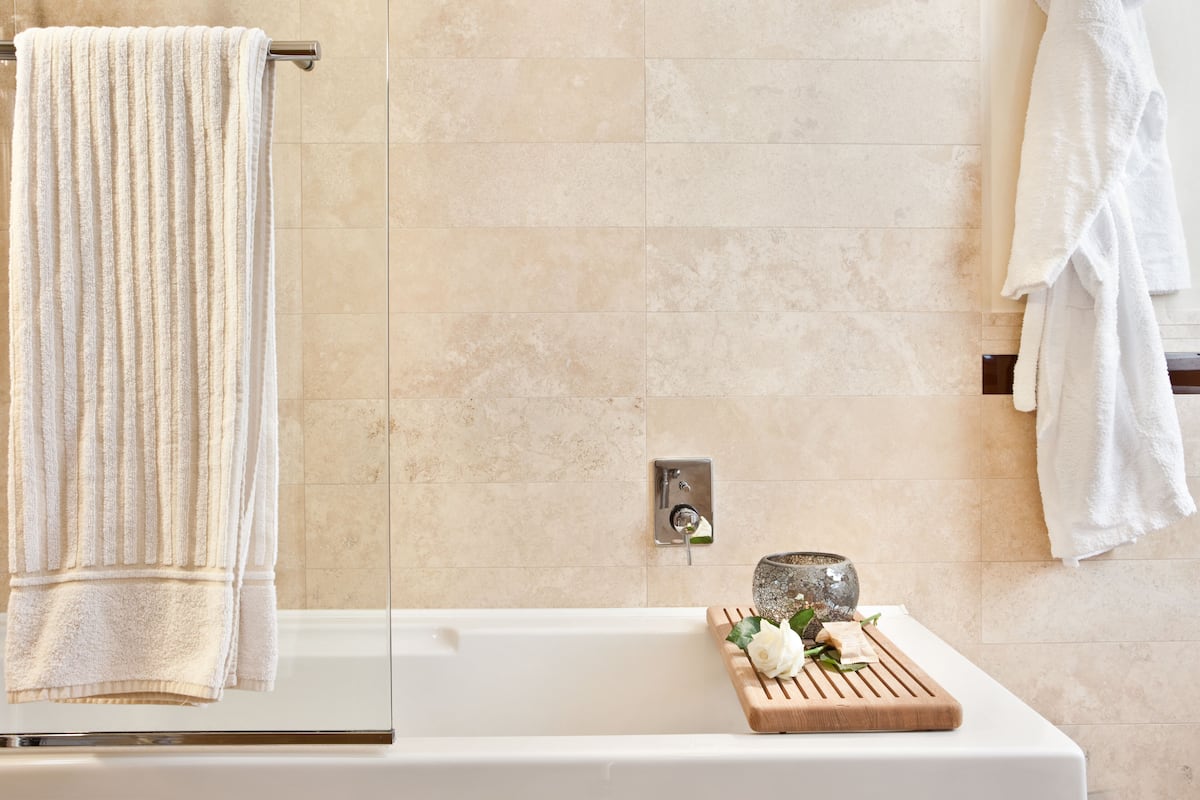 free toiletries, hair dryer, slippers, bidet