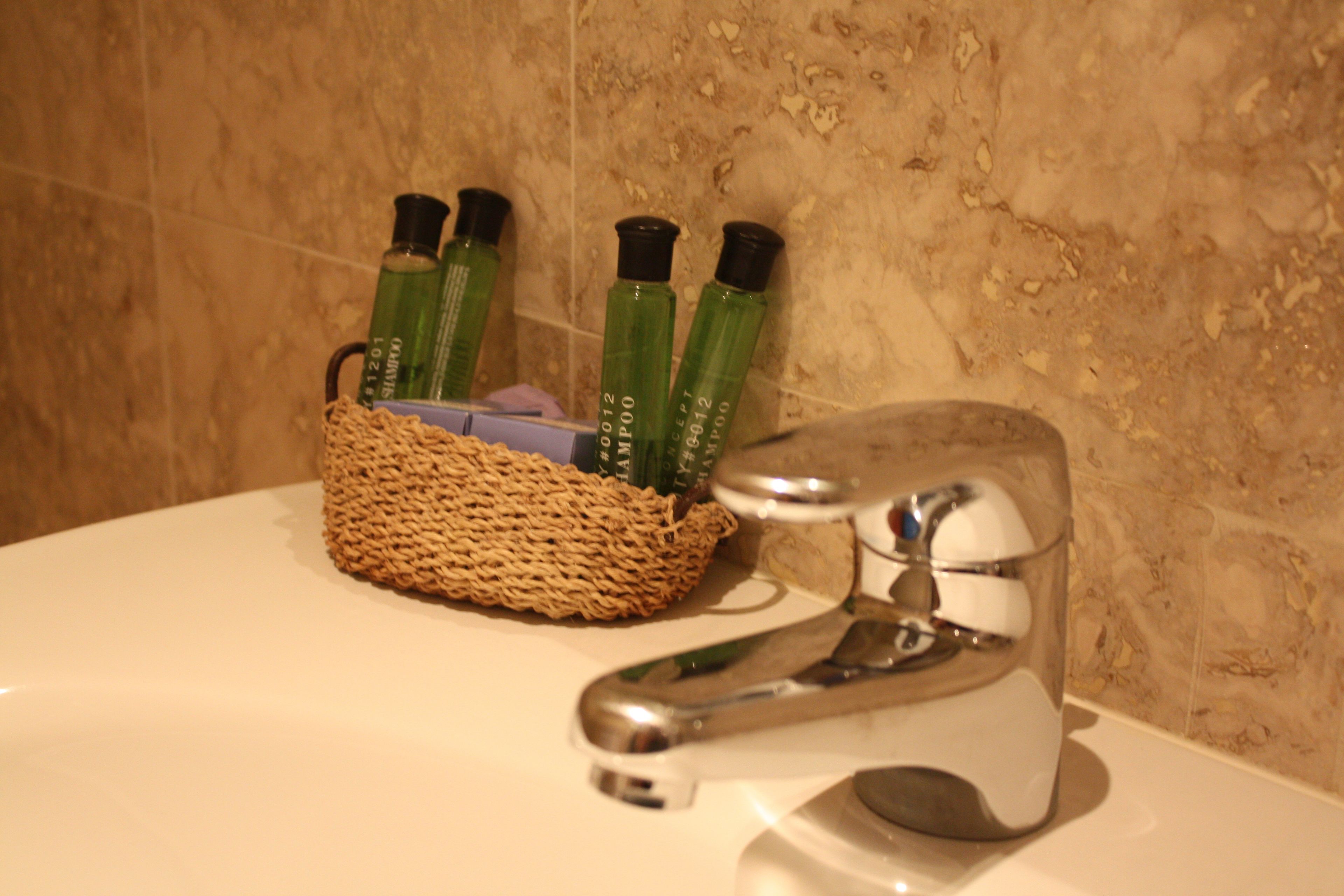 shower, designer toiletries, hair dryer, bidet