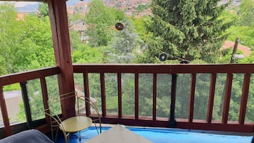 Vue depuis lâhĂ©bergement